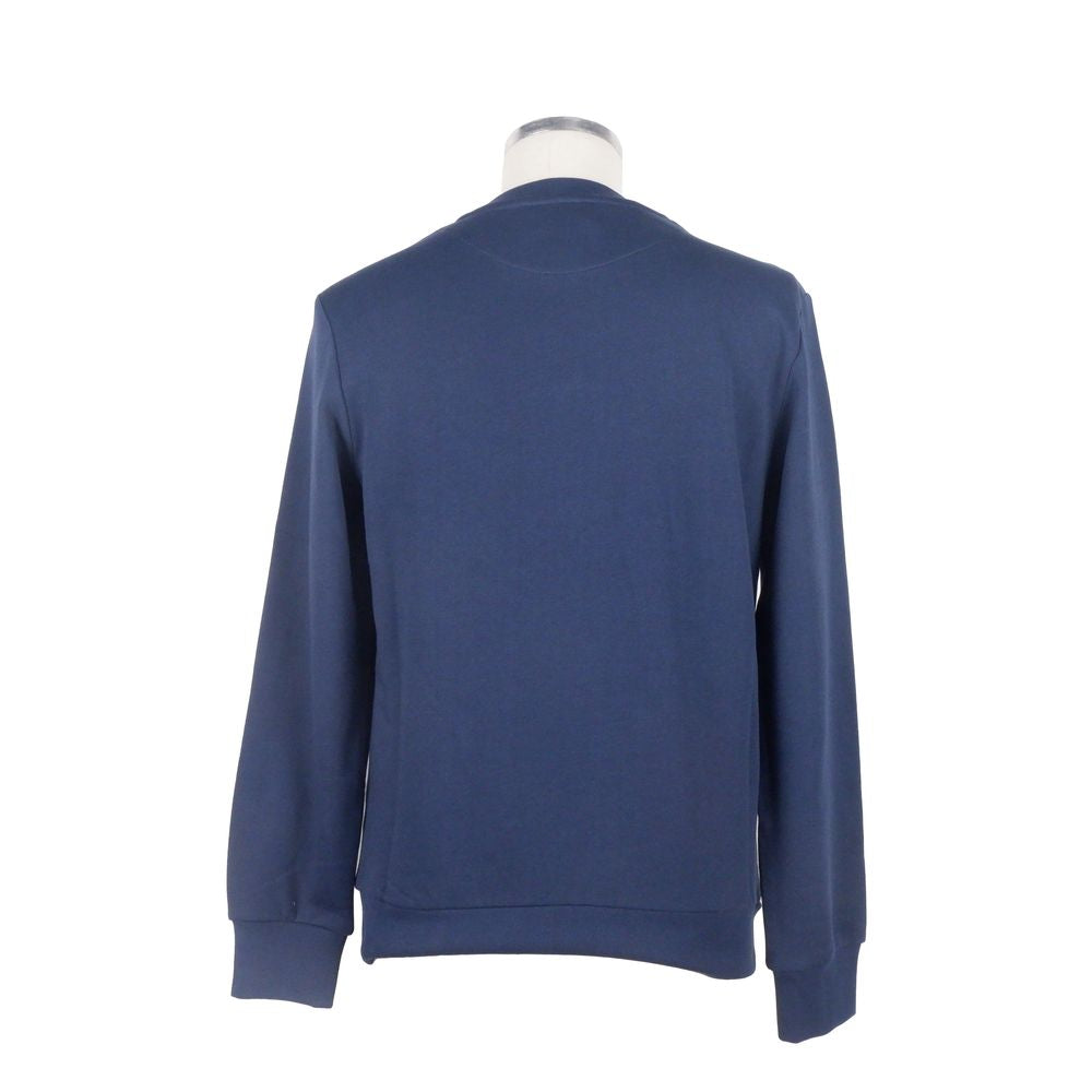 Blauer Baumwollpullover für Herren