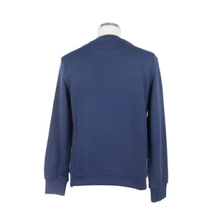 Blauer Baumwollpullover für Herren