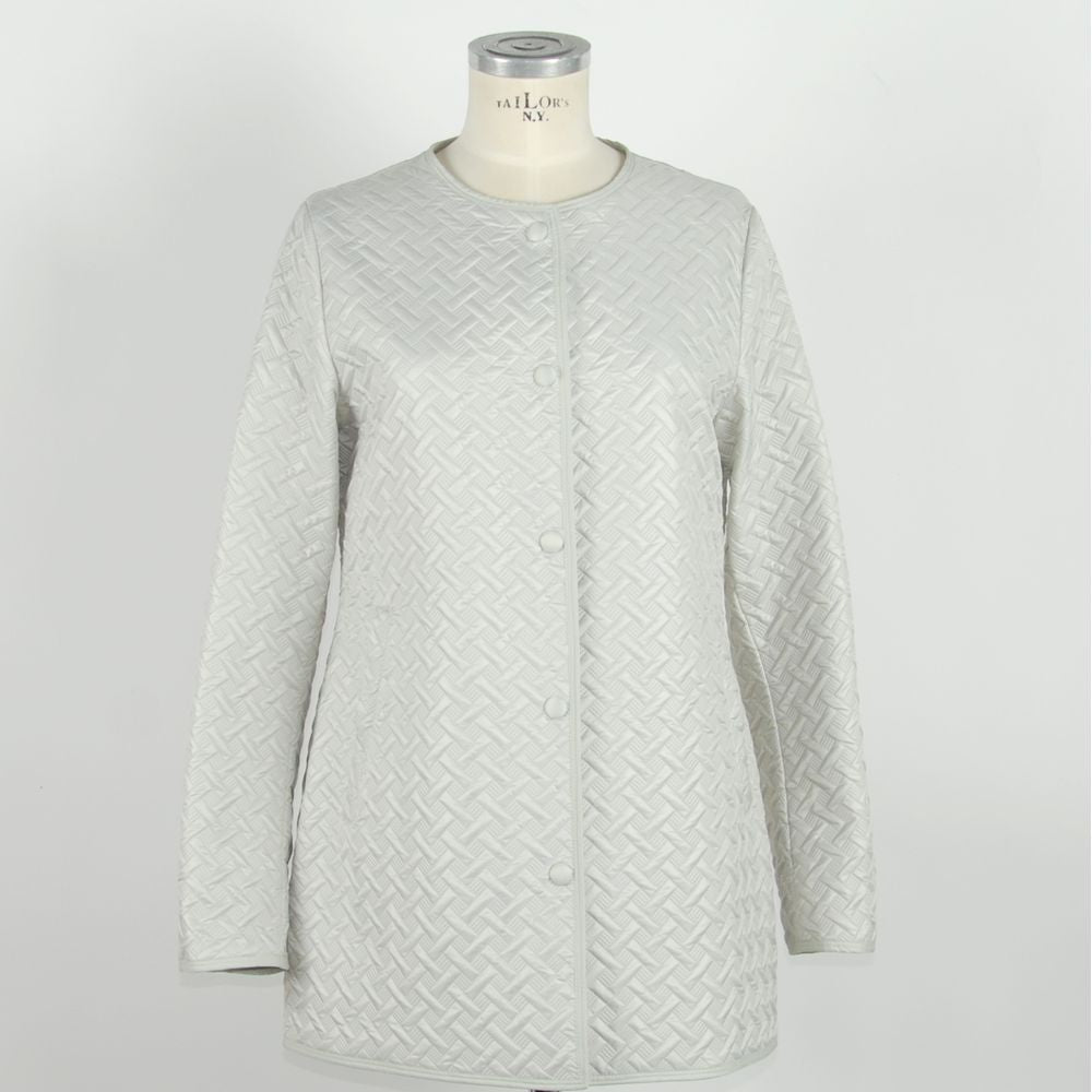 Weiße Polyester-Damenjacke