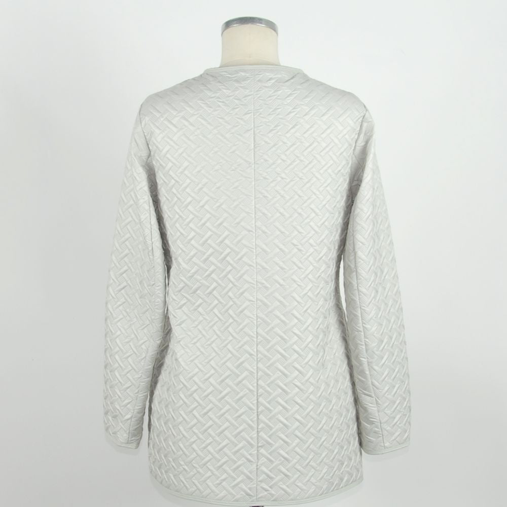Weiße Polyester-Damenjacke