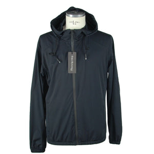 Elegante Kapuzenjacke mit durchgehendem Reißverschluss in Schwarz