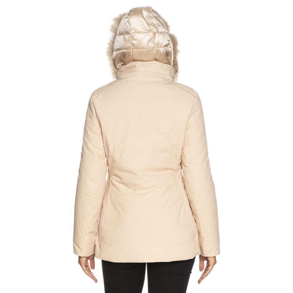 Beige Polyamid Damenjacke