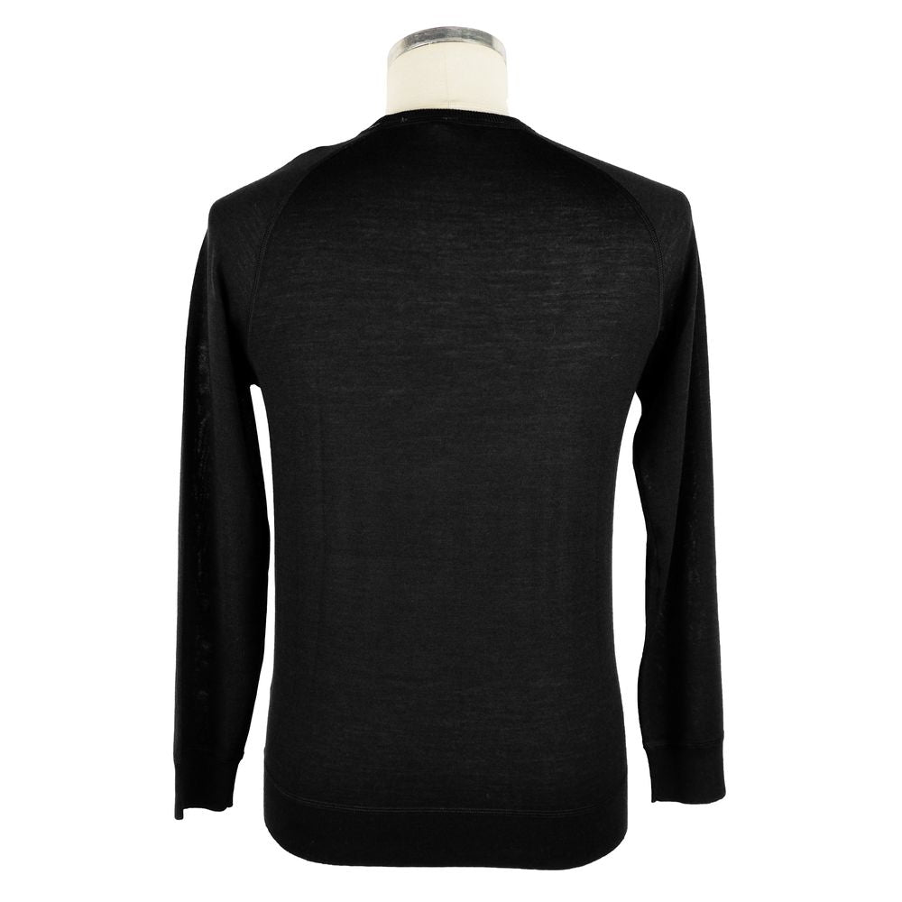 Schwarzer Kaschmirpullover für Herren