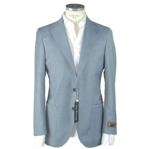 Light Blue Wool Men's Blazer