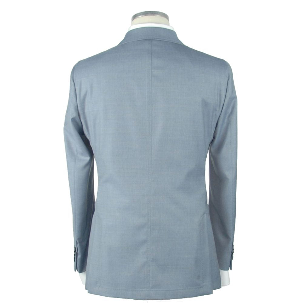 Hellblauer Herrenblazer aus Wolle
