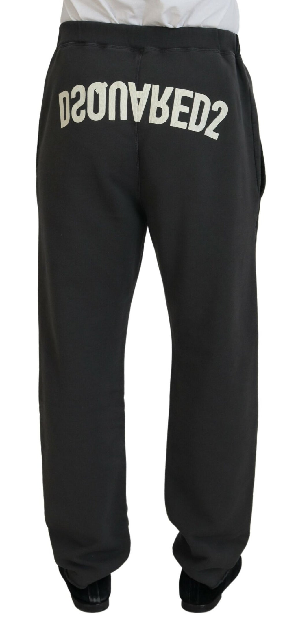 Dunkelgraue Herren-Freizeithose aus Baumwolle