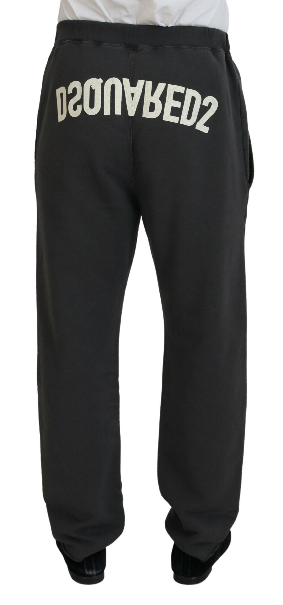Dunkelgraue Herren-Freizeithose aus Baumwolle