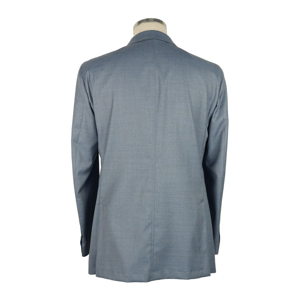 Blauer Herrenblazer aus Wolle