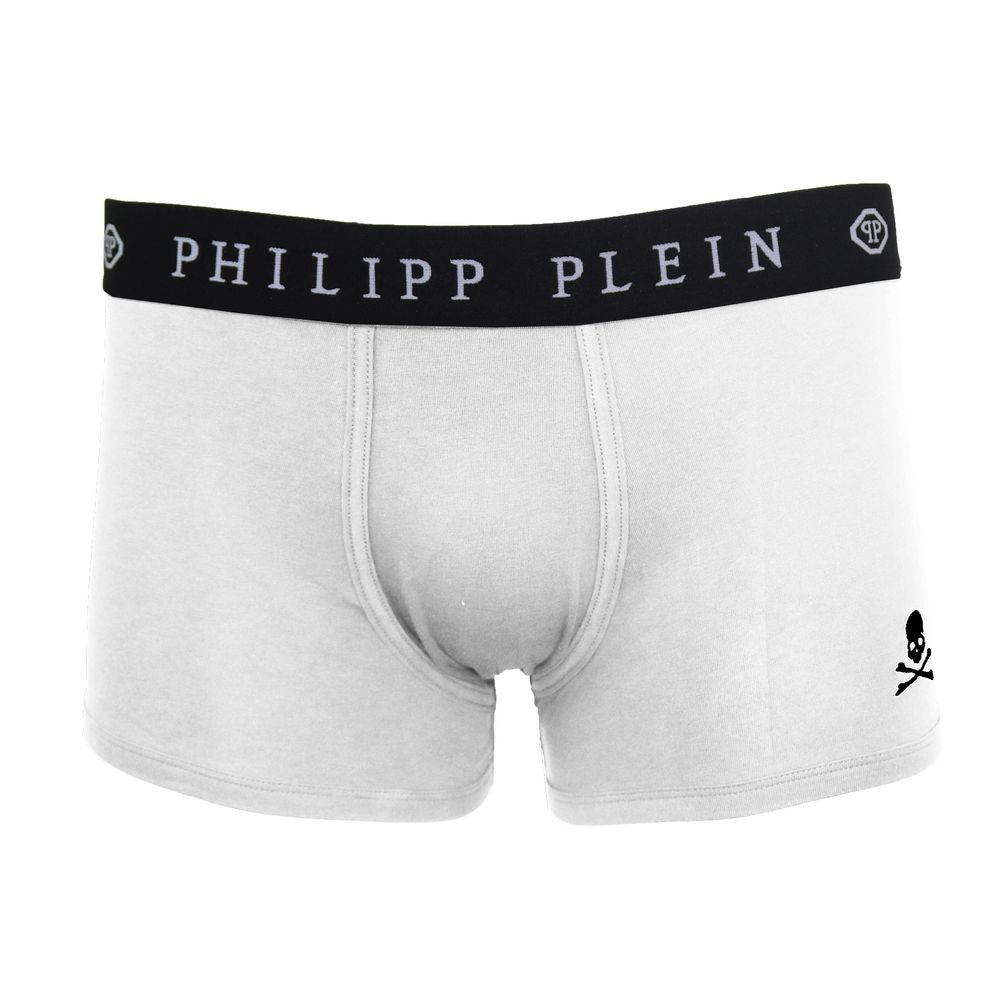 Weiße Herren-Boxershorts aus Baumwolle