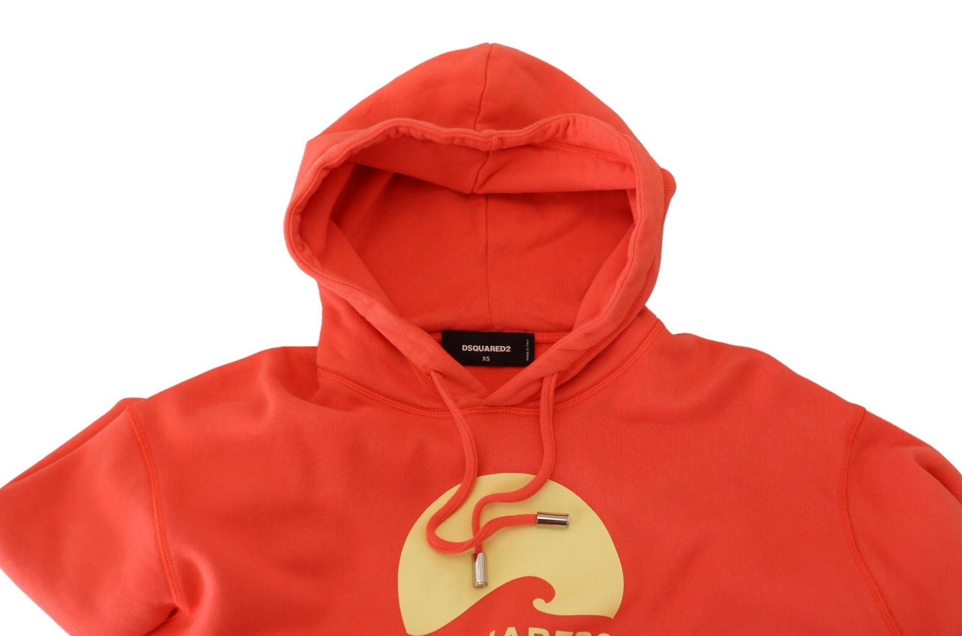 Rosafarbener Kapuzenpullover aus Baumwolle mit Logo-Print