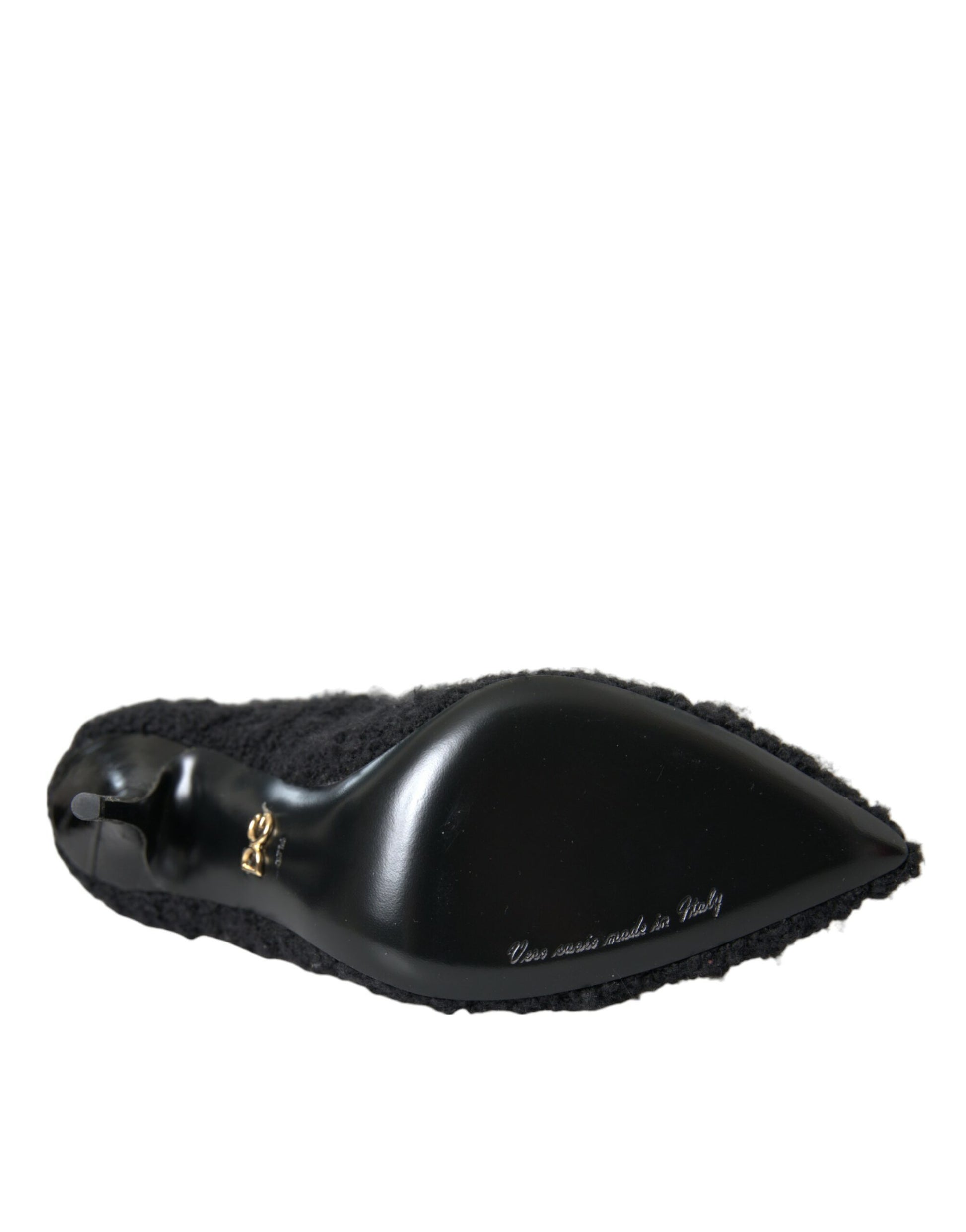 Schwarze Stiletto Heels Mid Calf Stiefel Schuhe