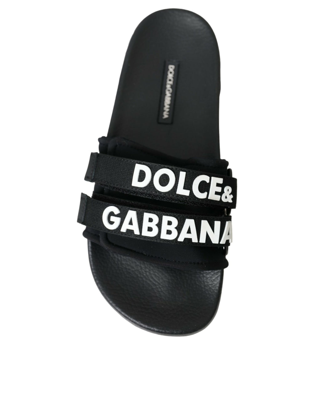 Schwarze Neopren-Slides Flats Beachwear Schuhe