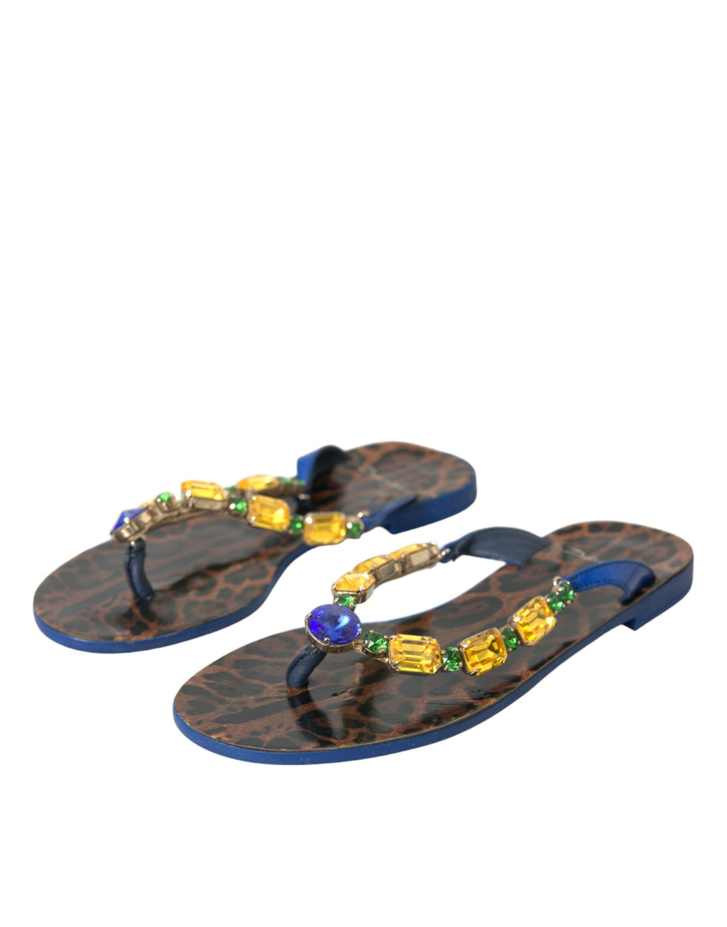 Blaue Strandschuhe aus kristallklarem Kalbsleder