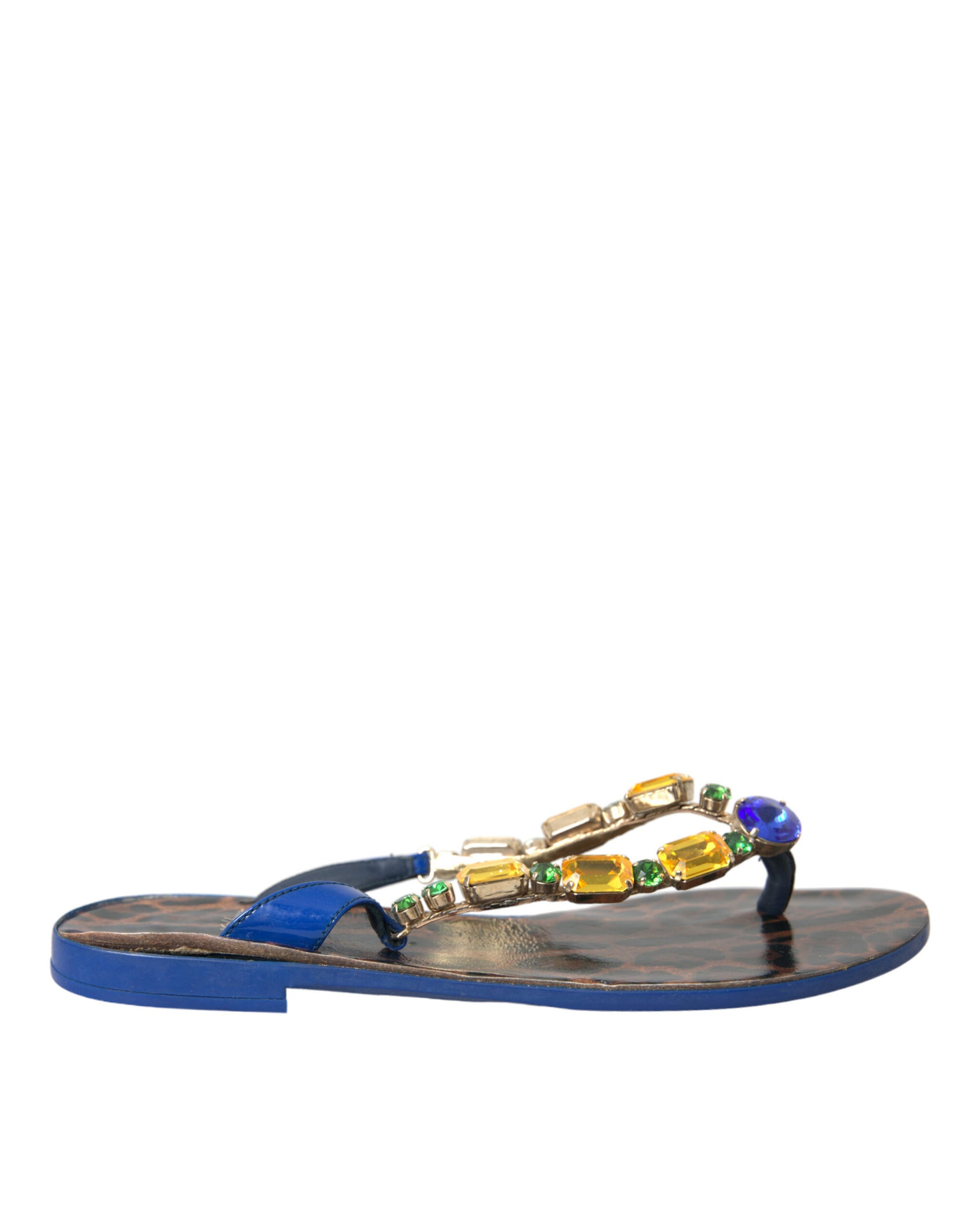 Blaue Strandschuhe aus kristallklarem Kalbsleder