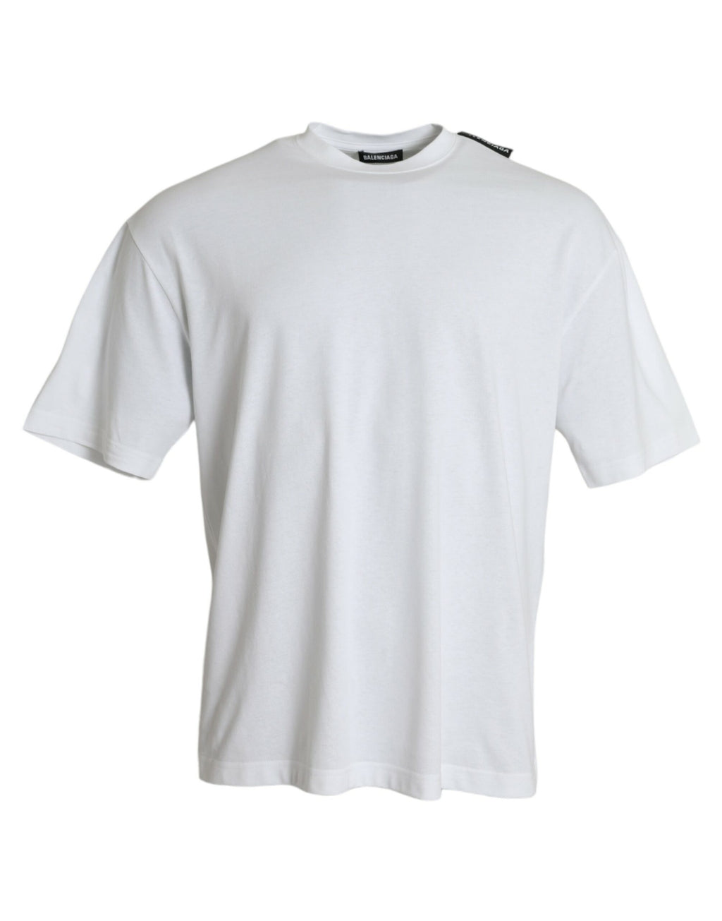 T-Shirt aus Baumwolljersey mit Rundhalsausschnitt in Off-White