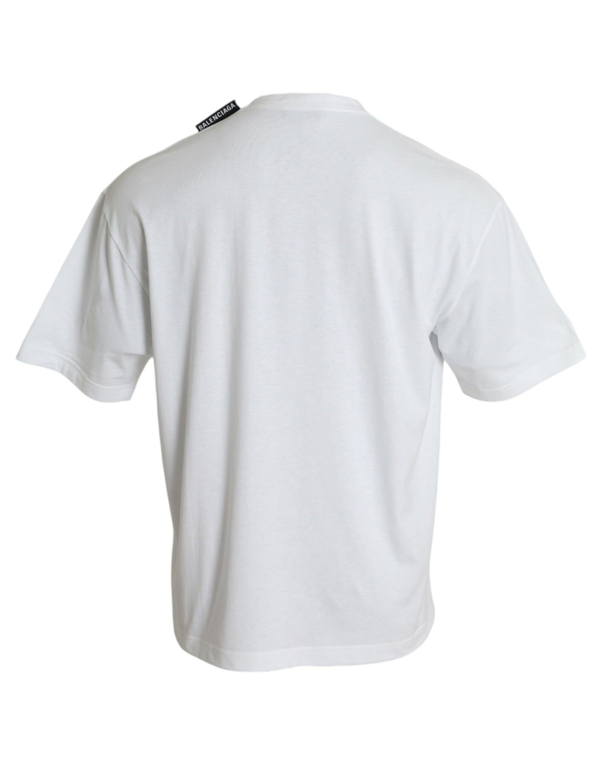 T-Shirt aus Baumwolljersey mit Rundhalsausschnitt in Off-White