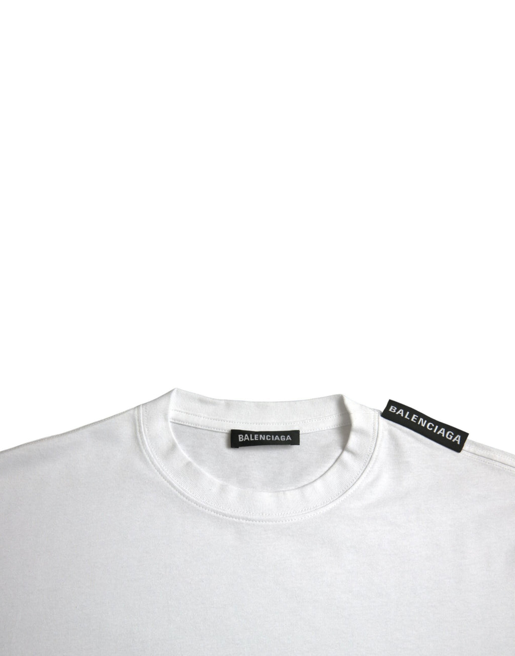T-Shirt aus Baumwolljersey mit Rundhalsausschnitt in Off-White