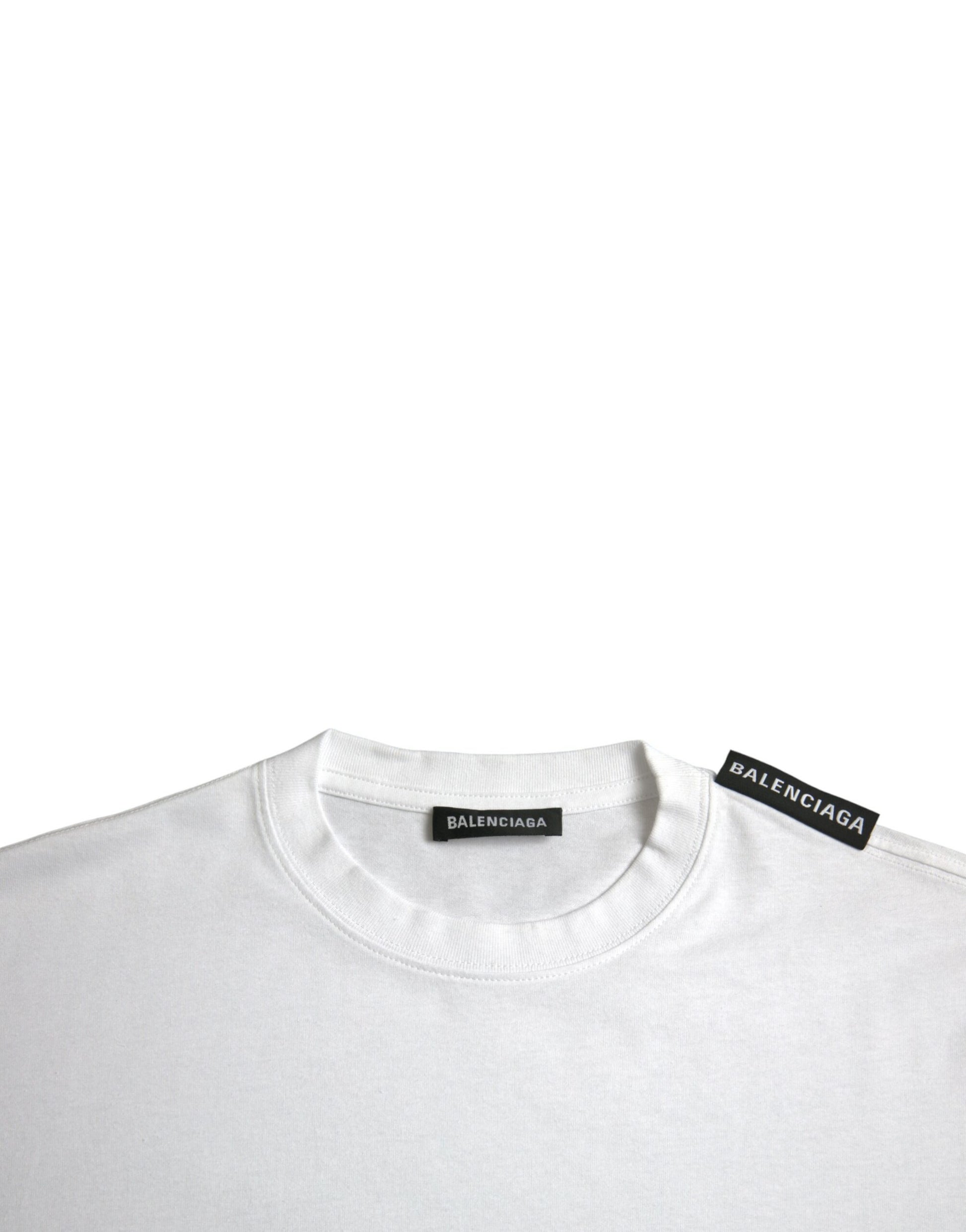T-Shirt aus Baumwolljersey mit Rundhalsausschnitt in Off-White