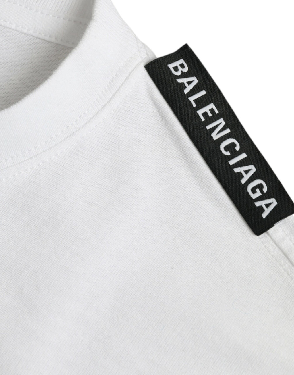 T-Shirt aus Baumwolljersey mit Rundhalsausschnitt in Off-White