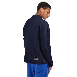 Blauer Polyamidpullover