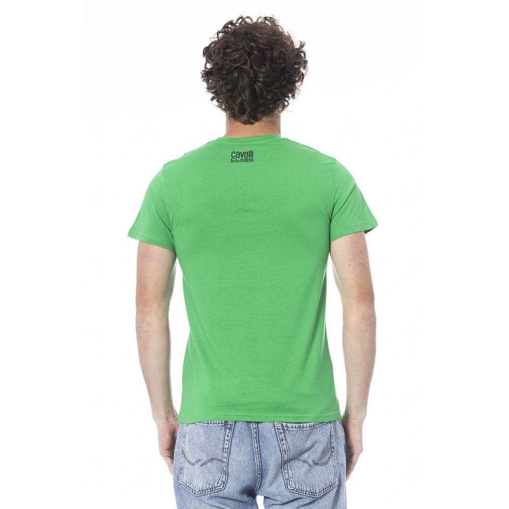 Grünes Herren-T-Shirt aus Baumwolle