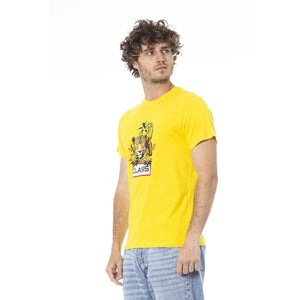Gelbes Herren-T-Shirt aus Baumwolle