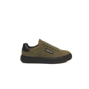 Grüner Rindsleder Herren Sneaker