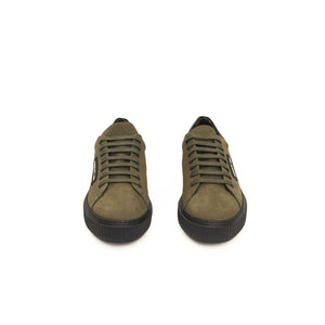 Grüner Rindsleder Herren Sneaker