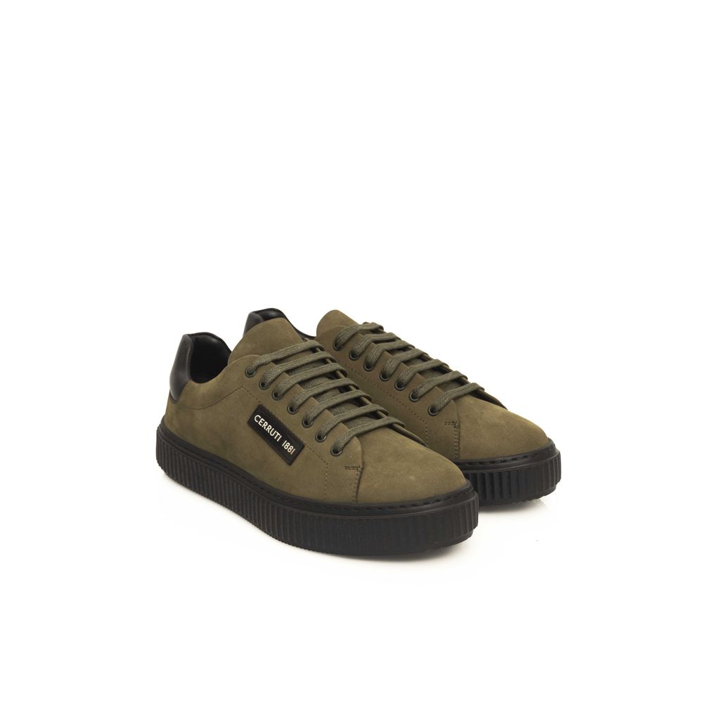 Grüner Rindsleder Herren Sneaker