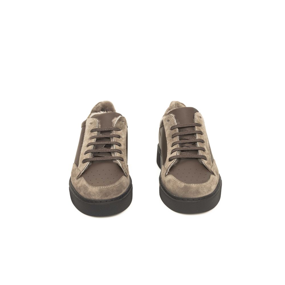 Beige Herren Sneaker aus Rindsleder