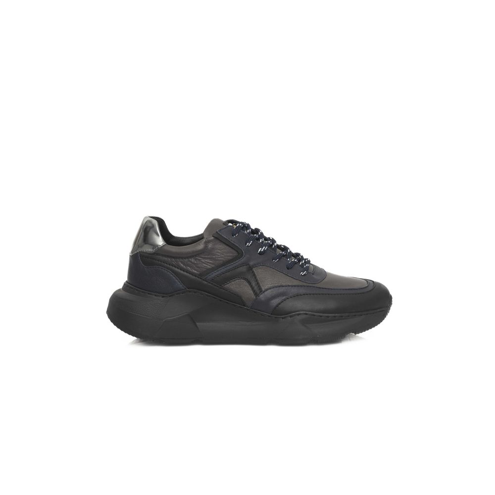 Blaue Herren-Sneaker aus Rindsleder