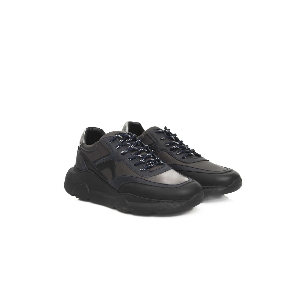 Blaue Herren-Sneaker aus Rindsleder