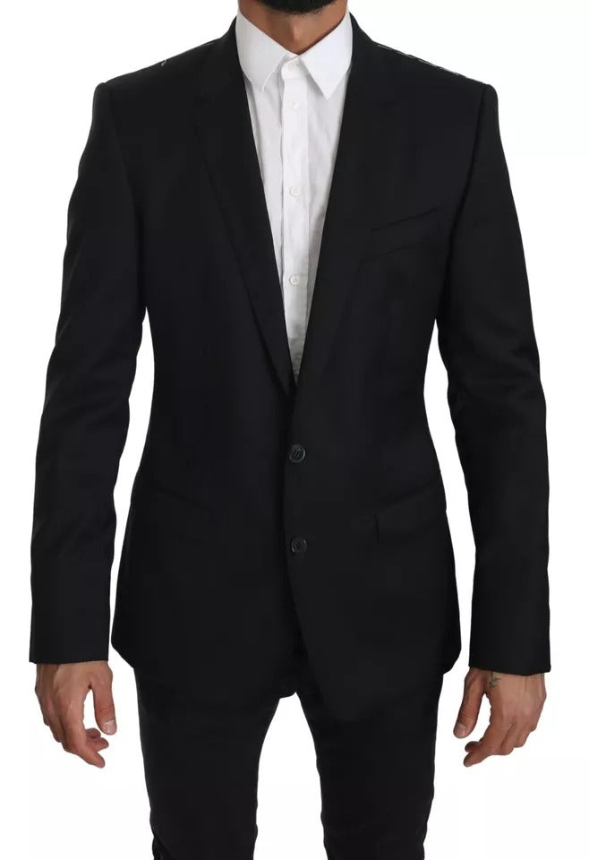 Schwarzer Slim-Jackenmantel Blazer MARTINI