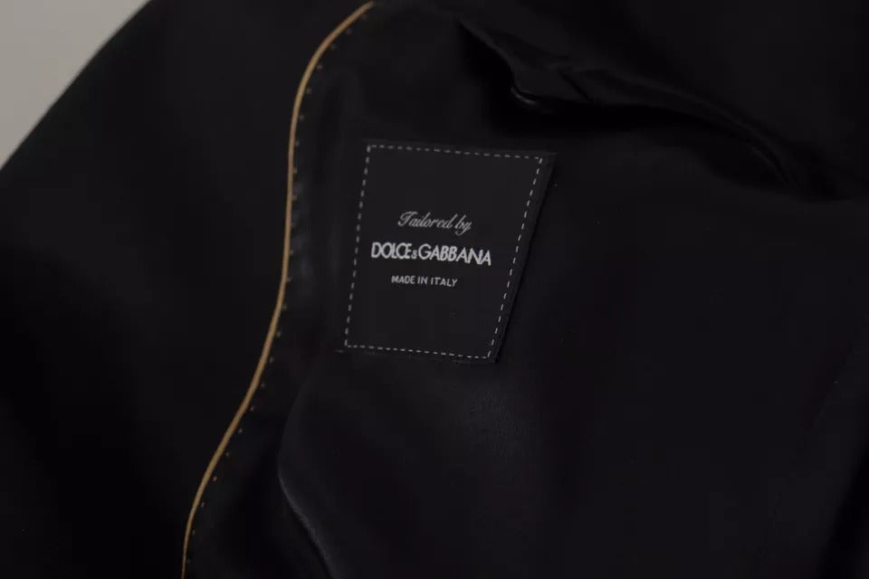 Schwarze einreihige Blazerjacke aus Polyester