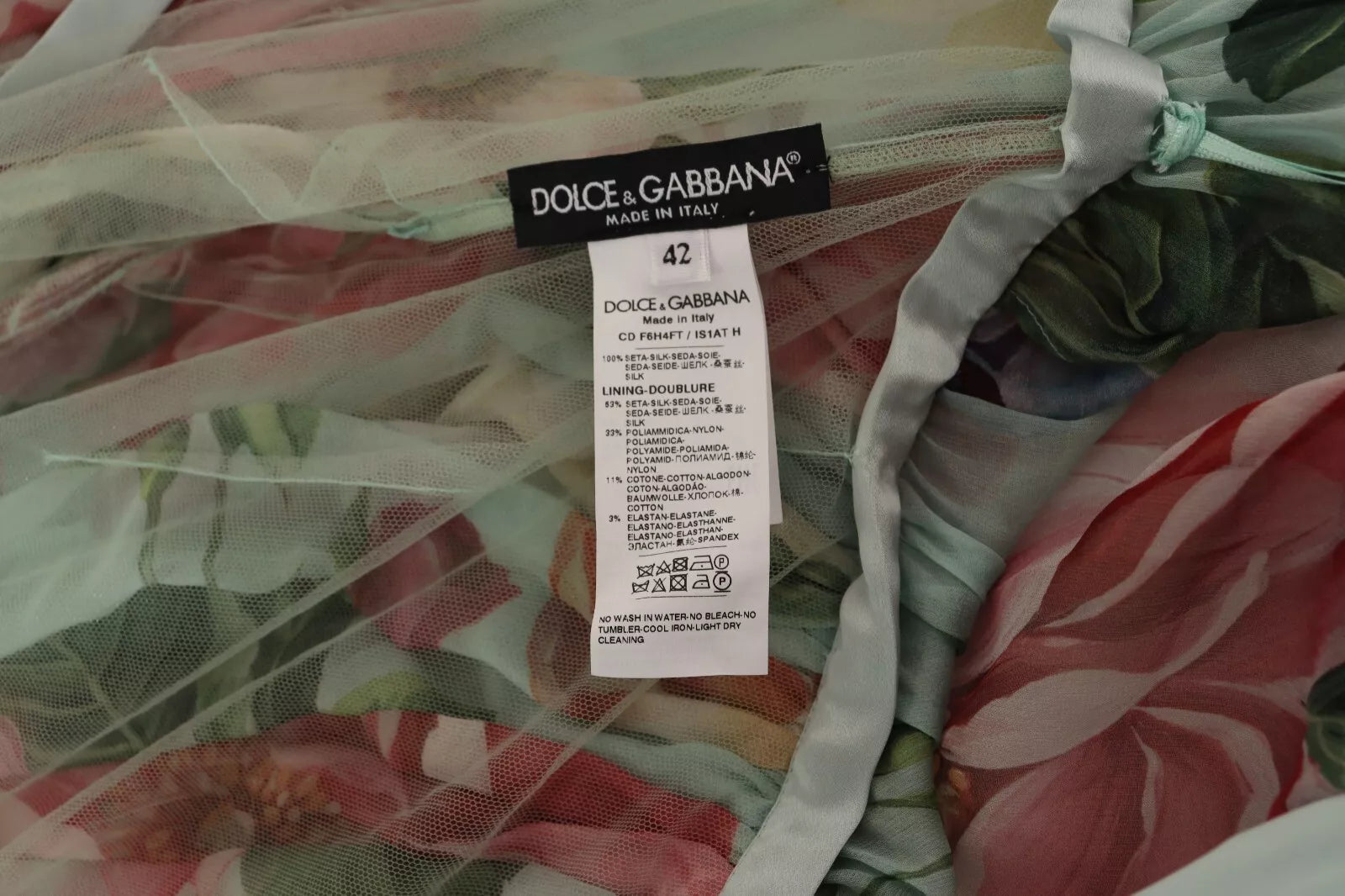 Grünes, geblümtes, langärmliges Midikleid mit V-Ausschnitt