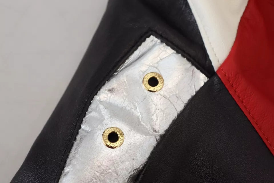 Schwarze Blousonjacke aus Leder mit Kapuze