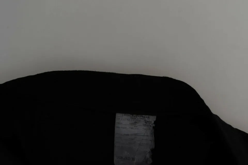 Schwarze Caprihose aus Wollstretch
