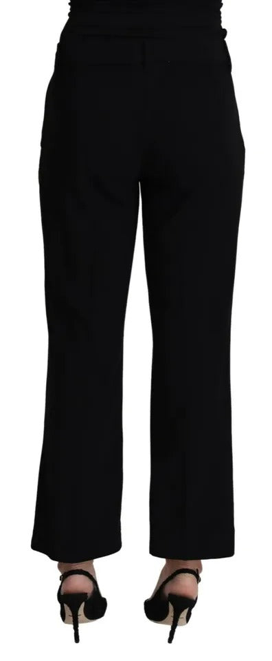 Schwarze Caprihose aus Wollstretch