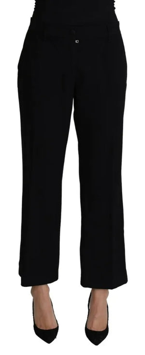 Schwarze Caprihose aus Wollstretch