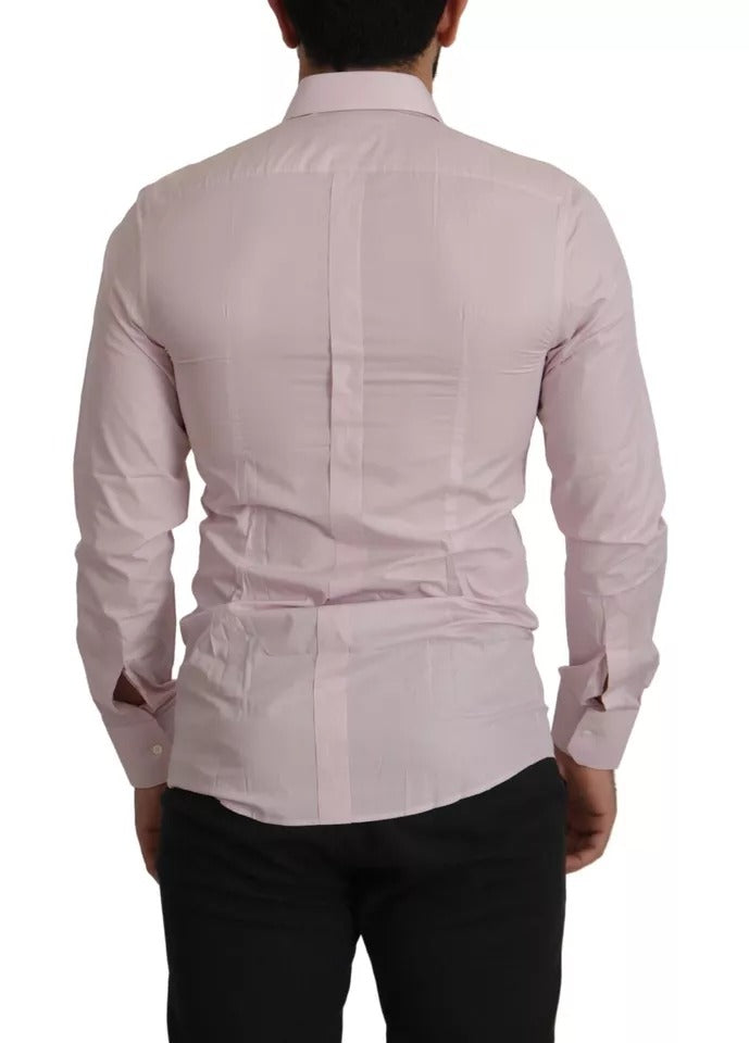 Hellrosa Baumwollkleid Formal Herren GOLD Hemd