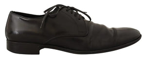 Schwarze Derby-Schuhe aus Leder für formelle Anlässe