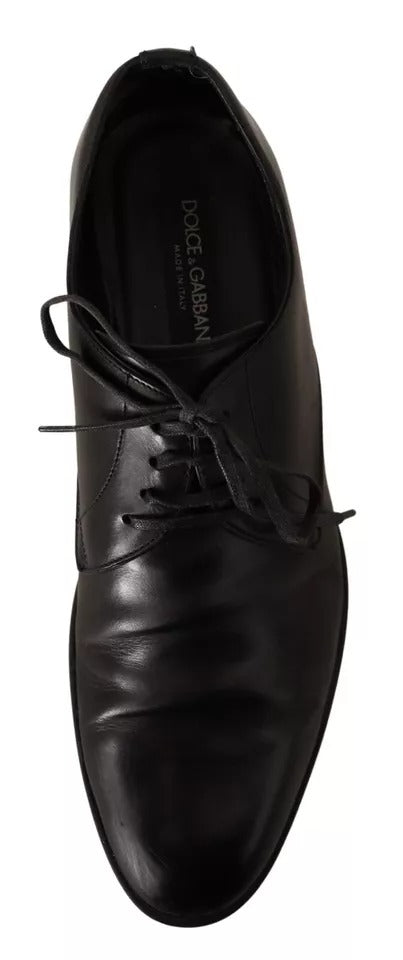 Schwarze Derby-Schuhe aus Leder für formelle Anlässe