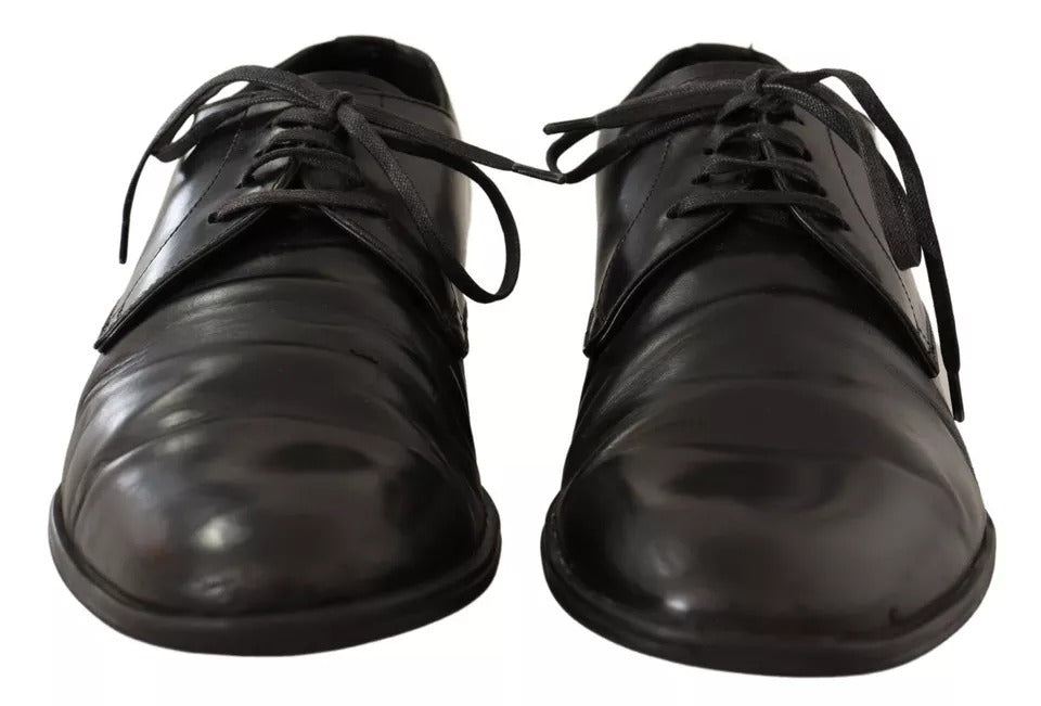 Schwarze Derby-Schuhe aus Leder für formelle Anlässe