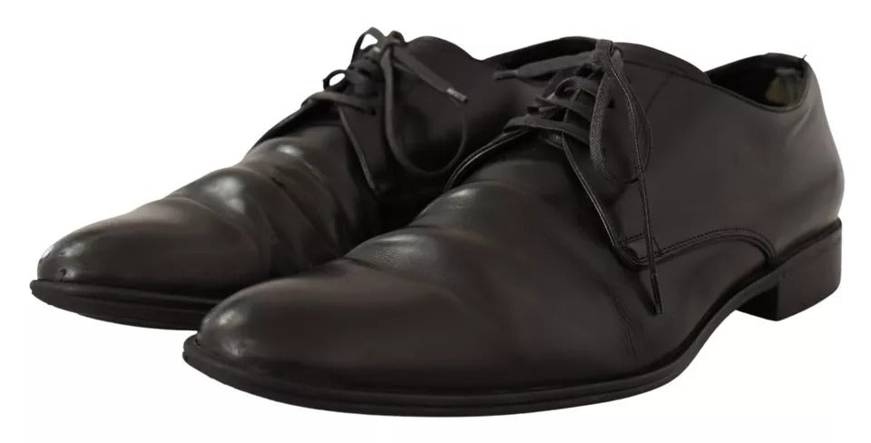 Schwarze Derby-Schuhe aus Leder für formelle Anlässe
