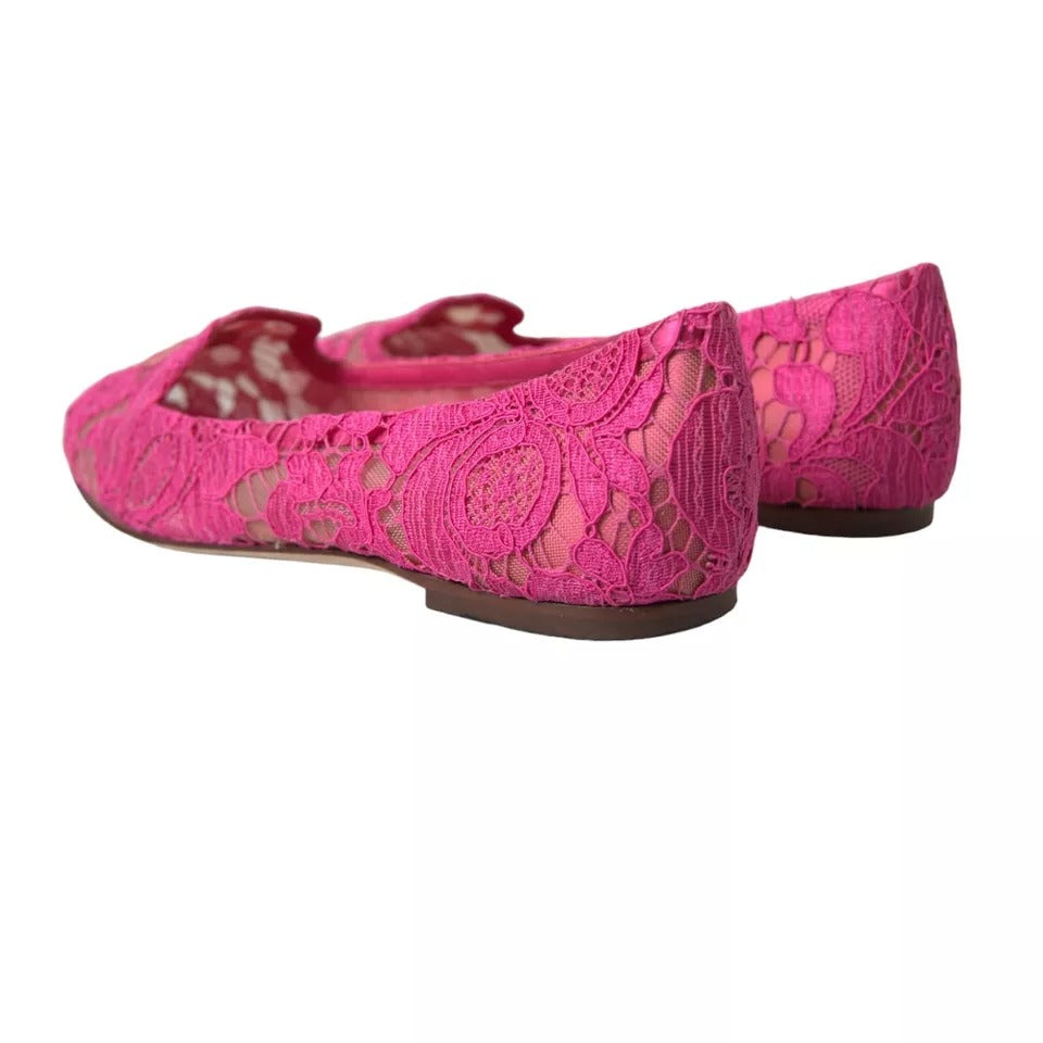 Rosa Taormina Slipper mit Spitze