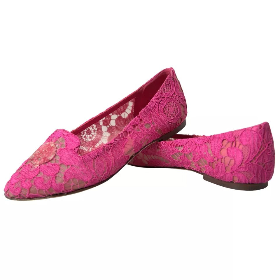 Rosa Taormina Slipper mit Spitze
