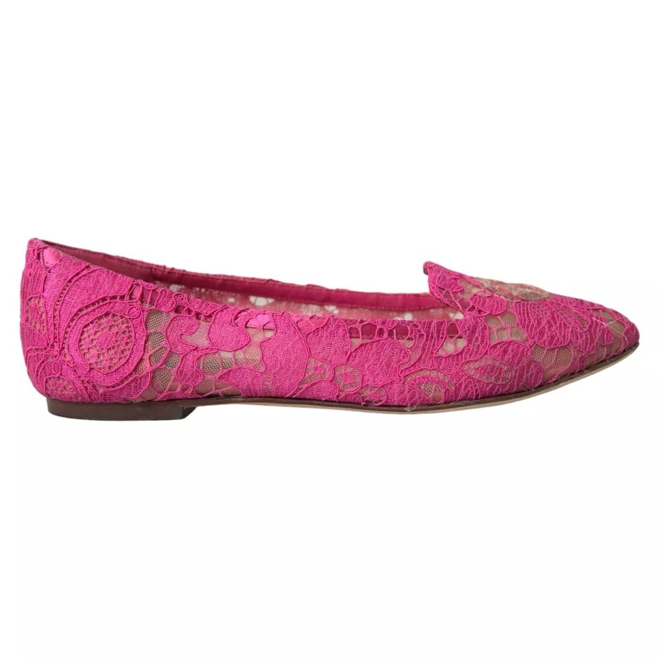 Rosa Taormina Slipper mit Spitze