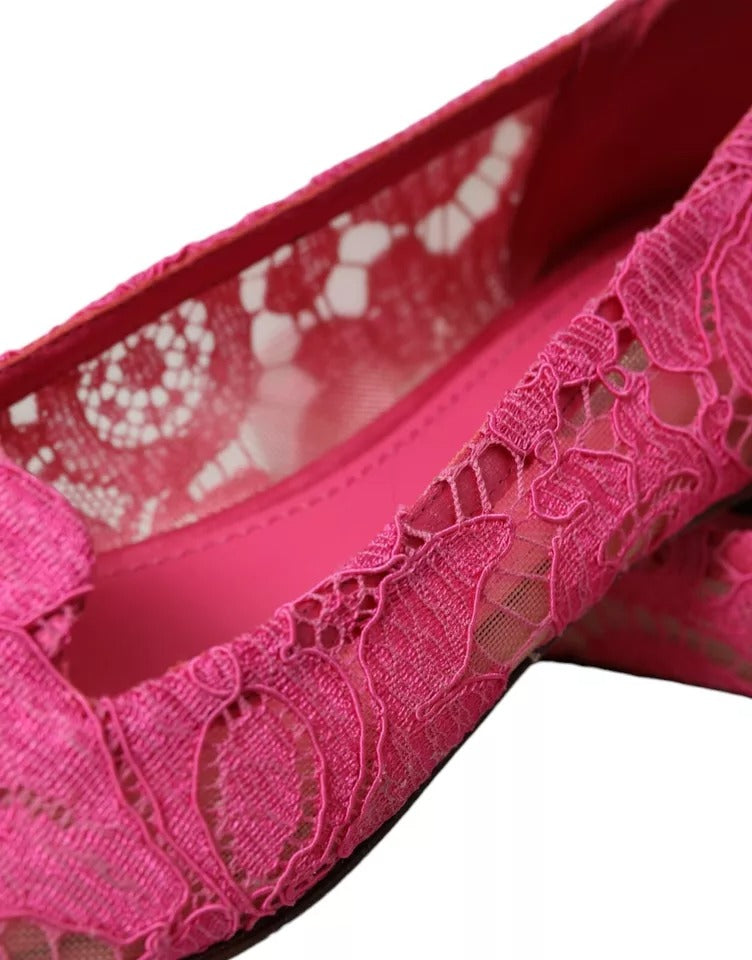 Rosa Taormina Slipper mit Spitze