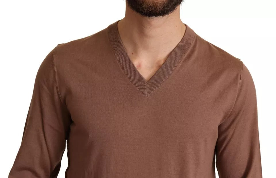 Brauner Pullover aus Seidenkaschmir