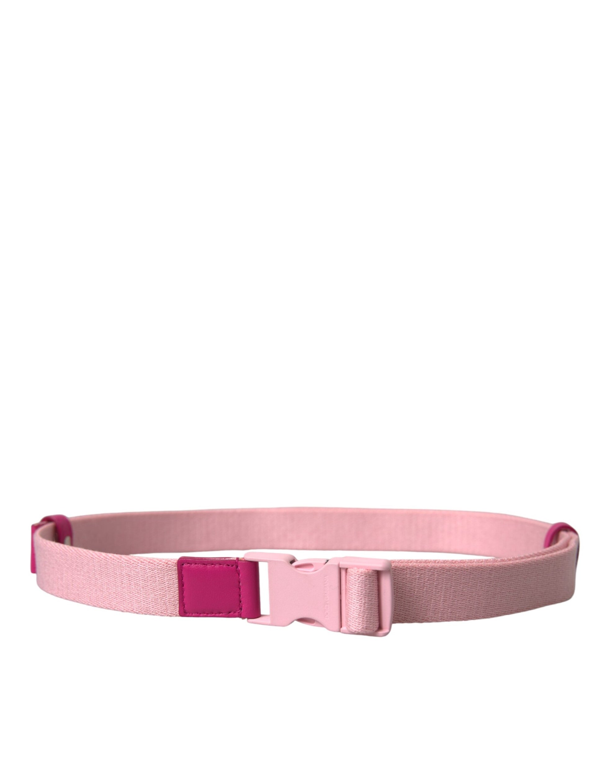 Rosa Canvas Stretch Kunststoff Schnalle Damen Gürtel